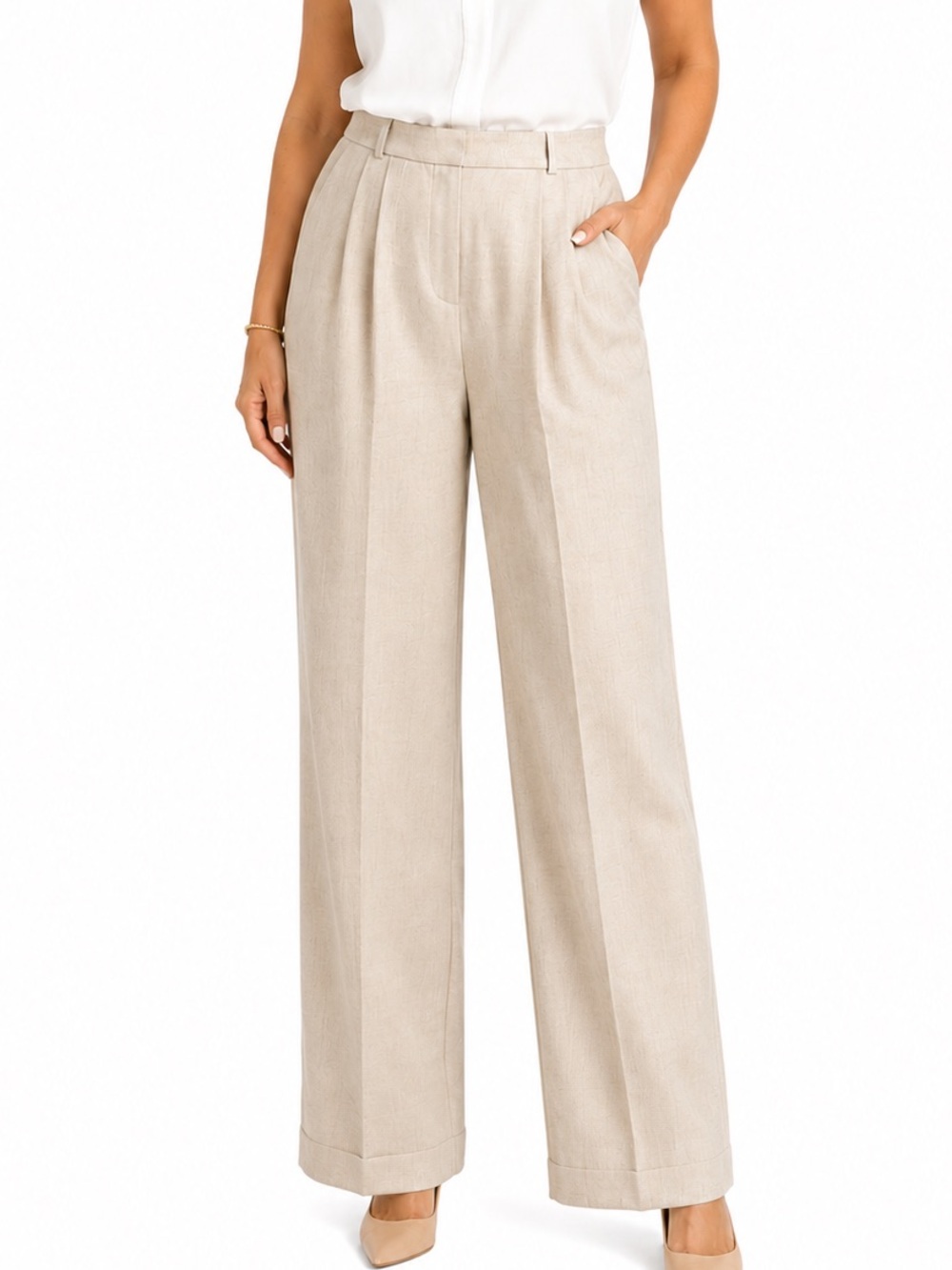 J. Crew Carolina Wide-Leg High-Waist Linen-Blend Pants NWT 12P
